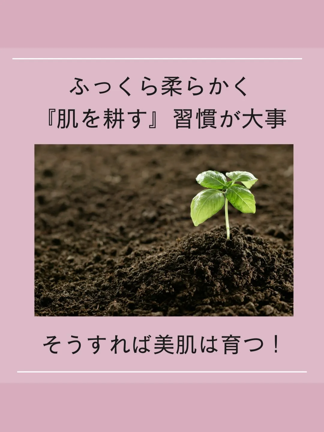 40代の肌、「塗る前に耕せ！」