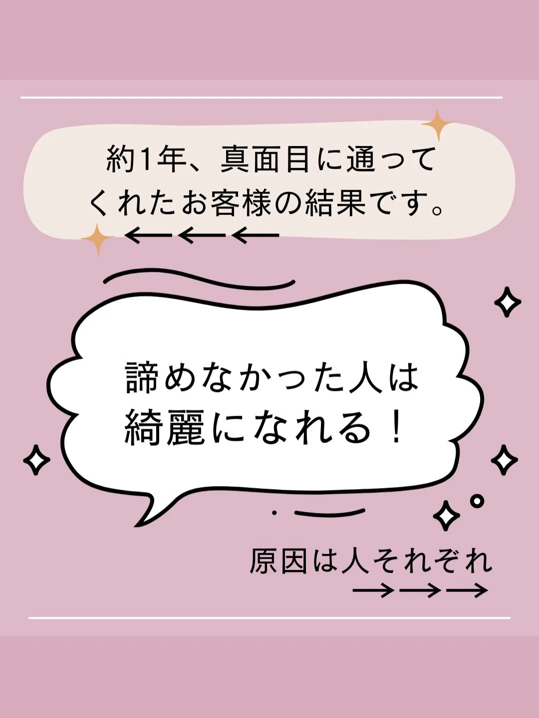 50代のお客様、綺麗を更新中🤩